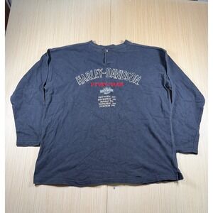 Vintage Harley Davidson Motorcycle‎ V-Twin Power Henley Shirt Men 2XL Black